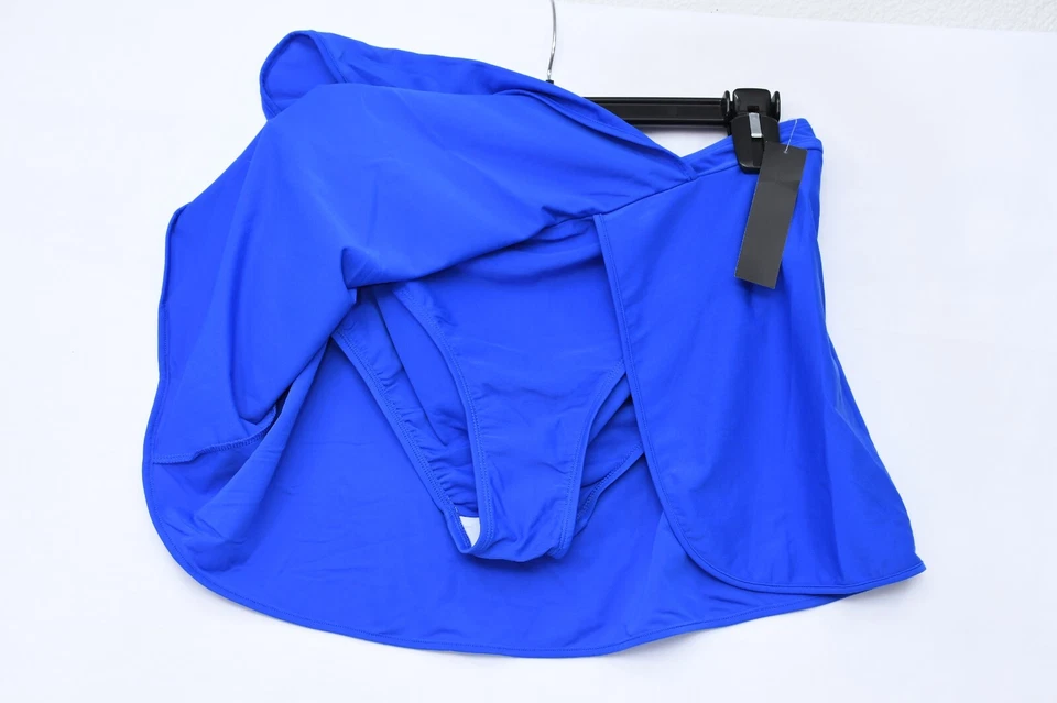 Traje de baño St. Tropez falda pantalones cortos Tankini algodón azul real para mujer talla 14 Foto 3 de 4