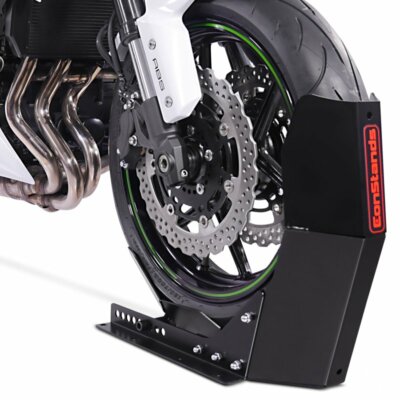 ConStands Easy Fix Transportständer für Vespa Schwarz mat Vorderrad Roller Wippe