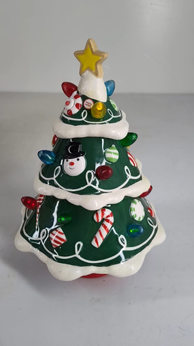 2009 Hallmark Ceramic Musical Lighted Rotating Gumdrop Christmas Tree Works Good - Video 1 of 1