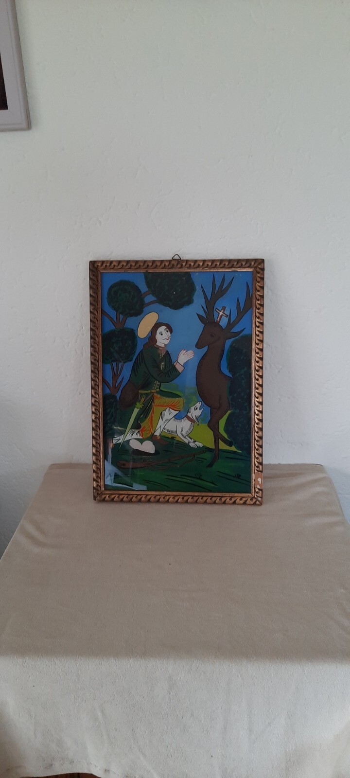 Hinterglasbild Hl. Hubertus