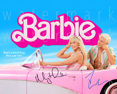 Barbie signed Margot Robbie Gosling 8X10 print photo picture