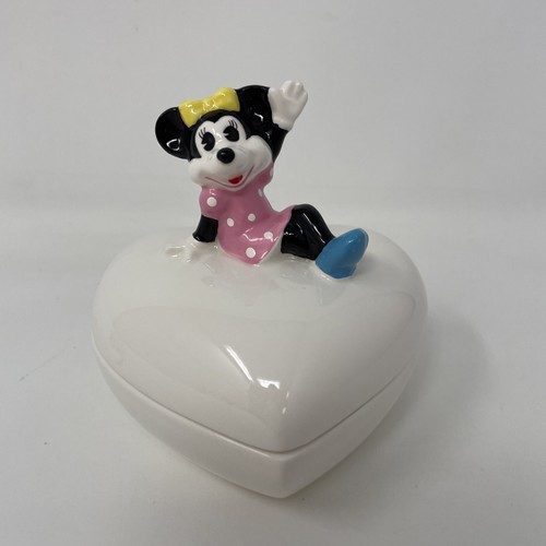 Vintage Minnie Mouse Schmuckschatulle Herz Schmuckschatulle Disney Japan ca. 70er Jahre - Bild 1 von 20