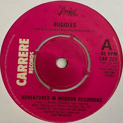 Bugles - Adventures In Modern Recording - 7  Vinyl Single