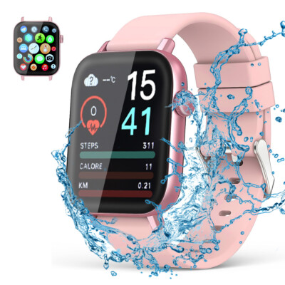 1.7''HD Touchscreen Smartwatch mit Blutsauerstoff Armband Pulsuhr Fitness Tracker