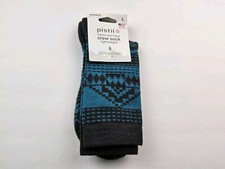 Pistil Women's Wool Blend Raven Crew Socks Made In USA Size L 10-12.5