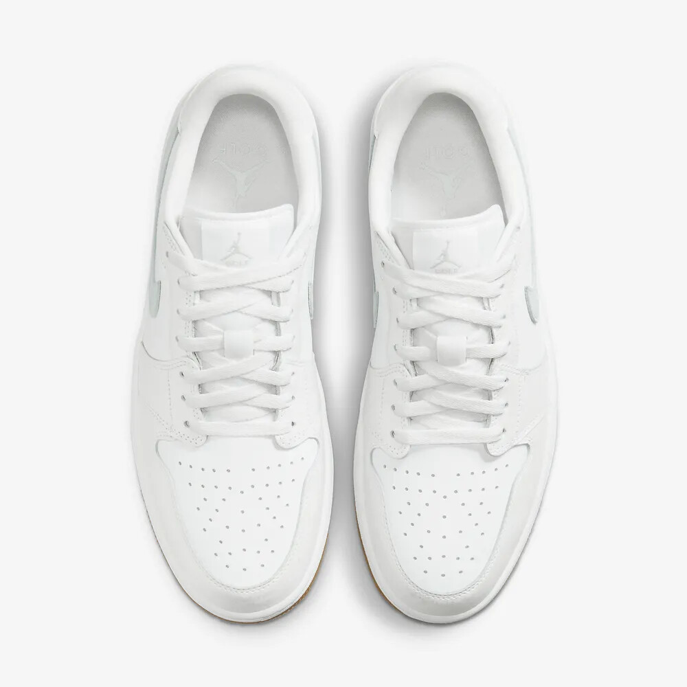 New Nike Air Jordan 1 Low Golf Shoes - White/ Gum (DD9315