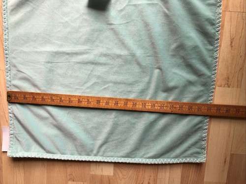 THRO Marlo Lorenz Aqua Green PIllow Cover Faux Linen Velvet Hemstitch Zip 22" - Picture 7 of 8
