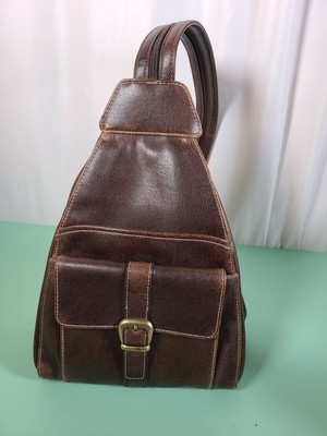 tan leather mini backpack