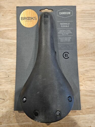 Brooks C13 Cambium Carbon Bike Saddle 7x9 Rail 132mm 259g Black VGC In Box