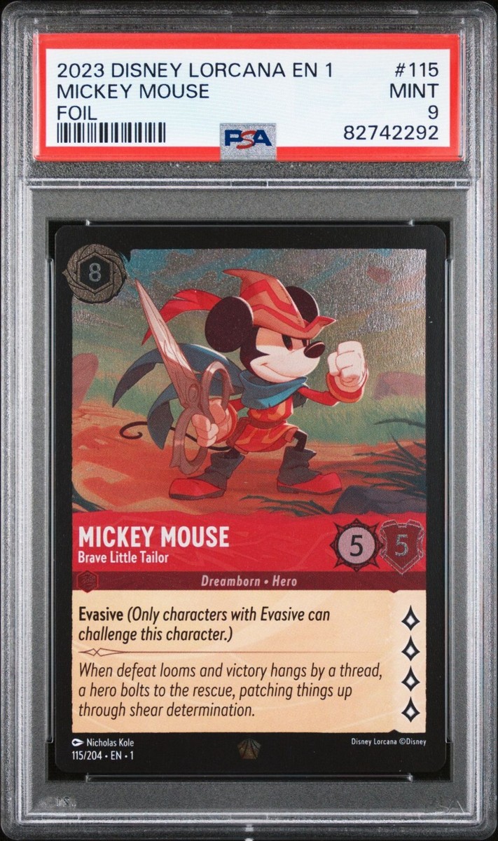 Disney Lorcana - Mickey Mouse Brave Little Tailor FOIL PSA 9