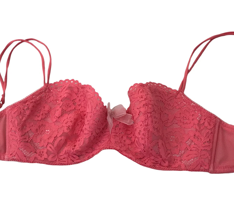 Women's Bra Wacoal b. tempt’d 2D Tangerine Lace Design Bows Adjustable Strap - Image 2 of 4