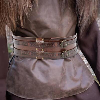 Hommes Viking Large Ceinture Rivet Renaissance Costume Noeud