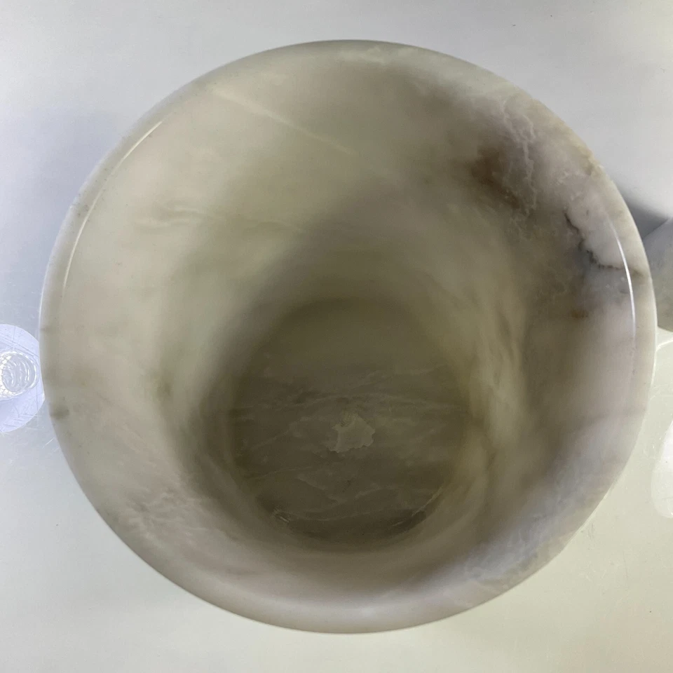 Cubo de basura de mármol blanco + vaso juego de 2 piezas accesorio de baño Foto 4 de 4