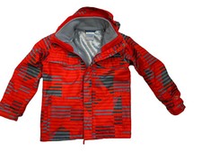 COLUMBIA 3-in-1 Interchange Fleece Jacket Kids XS 6/7 Red for Snowsports/Trail