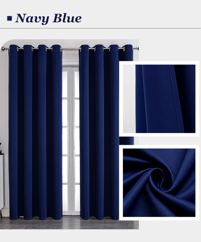 2X Blockout Curtains Blackout Window Curtains Draperies Pair Eyelet for Bedroom - Bild 46 von 54