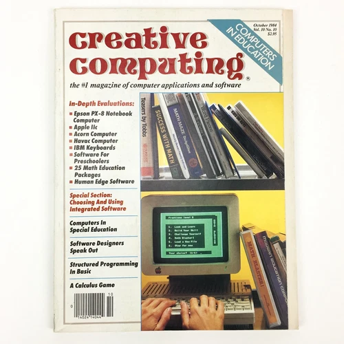 Vintage Oct 1984 CREATIVE COMPUTING - Apple IIc Compter, Acorn, Havac, IBM