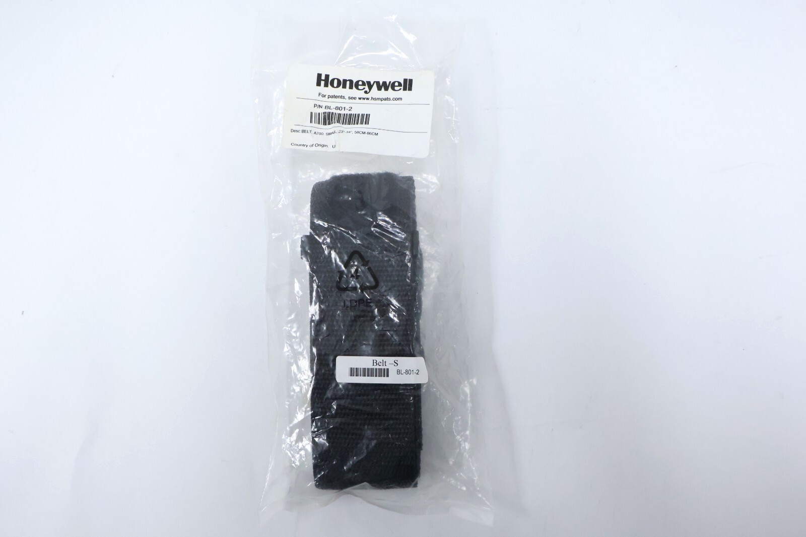 Honeywell Agora A700 BL-801-2 Belt-S – Size 23"-24" (58cm-86cm) Adjustable