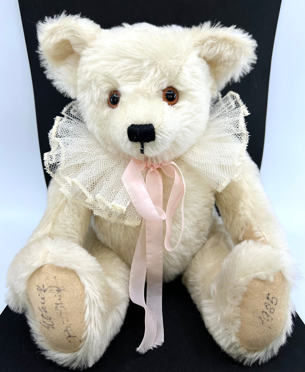 Steiff Ophelia Teddy Bear SIGNED 1985 Hans Otto Birgit White Steiff Ophelia Teddy Bear SIGNED 1985 Hans Otto Birgit White