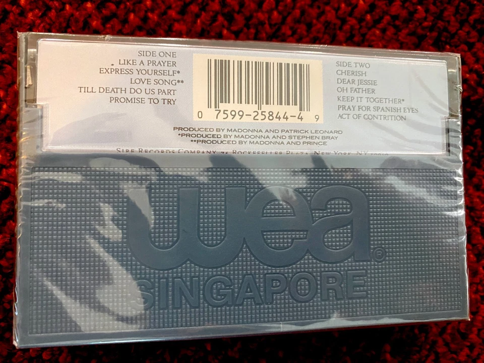 MADONNA LIKE A PRAYER CASSETTE SINGAPORE MINT SEALED TAPE WEA PROMO BLUE BOX SET - Image 2 of 4