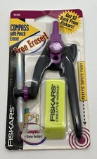new, sealed - FISKARS COMPASS WITH PENCIL  ERASER
