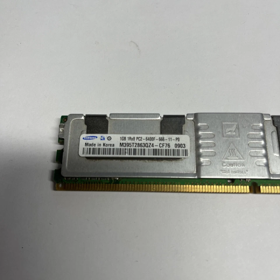 Server Memory Samsung  M395T2863QZ4-CF76 1GB 1Rx8 PC2-6400F-666-11-P0 BUFFERED - Image 2 of 3
