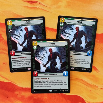 Maul, Shadow Collective Visionary Star Wars Unlimited SWU 090 90 SHD PLAYSET 3x