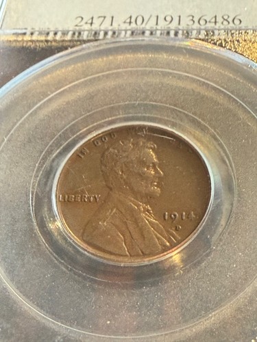 RARE KEY DATE 1914 D US LINCOLN WHEAT PENNY PCGS XF40 SLABBED GRADED - Picture 3 of 5