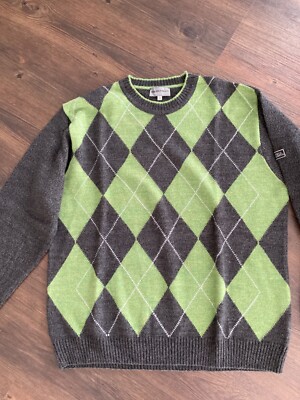 Herren Pullover, Basefield, grün-grau,  Gr. XL 54