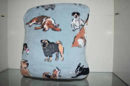 Vera Bradley Dog Show Fleece Travel Blanket Pillow W/ Trolley Sleeve 45 X 60 NWT - Picture 3 of 3