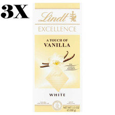 3x Lindt Excellence Delicious White Chocolate With Natural Vanilla 100g 3.5oz 