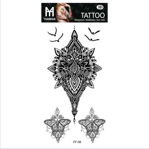 Waterproof Temporary Tattoo Stickers Totem Flower Fake Tattoo Flash Tattoo Body - 第 14/25 張圖片