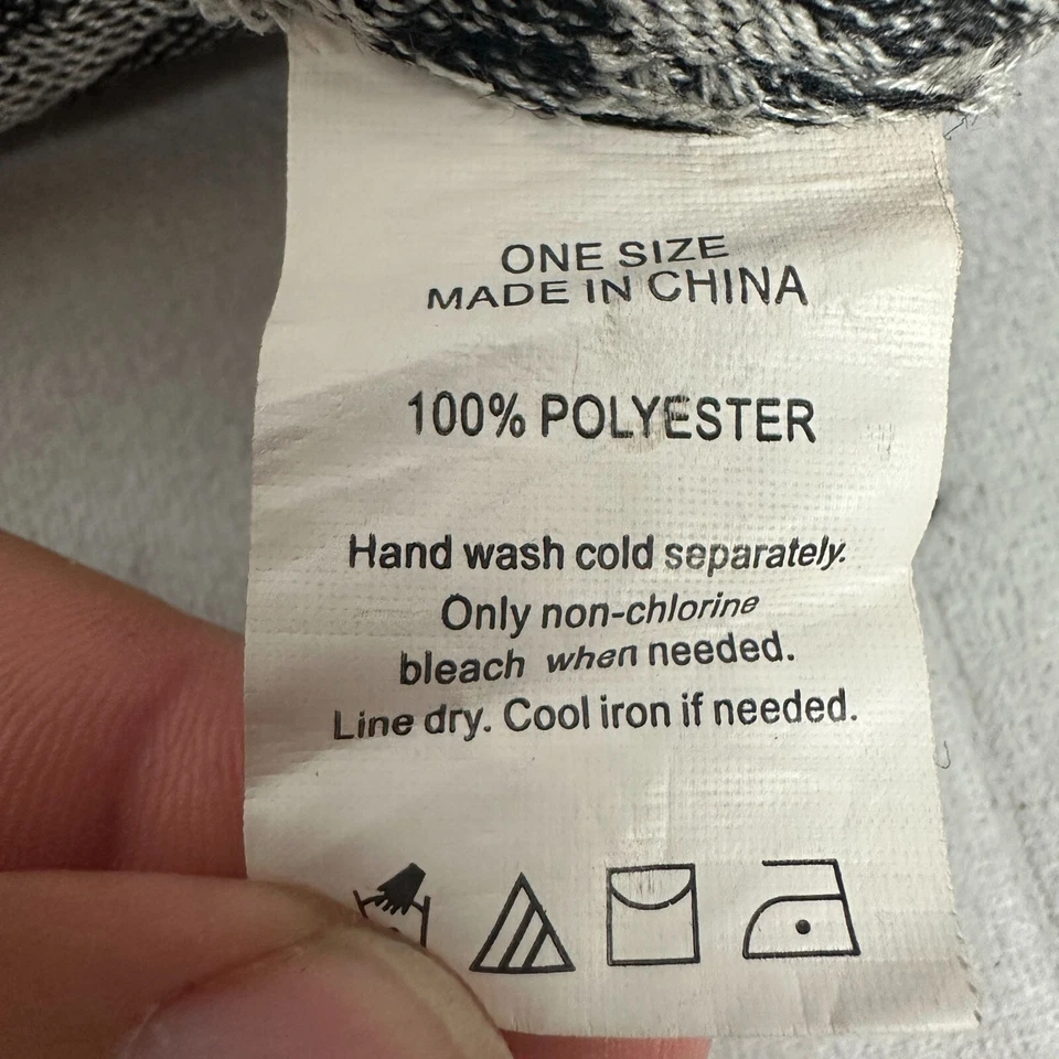 Bufanda Infinity con estampado Chevron talla única 100 % poliéster negra y gris Foto 3 de 4