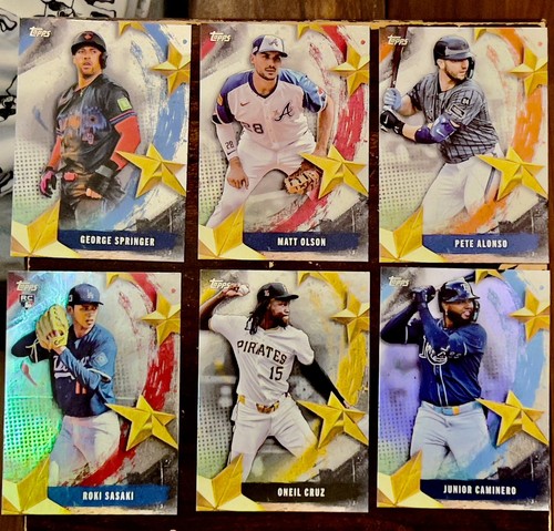 Serie Topps 20251⚾️STARS OF MLB(6) SPRINGER, Cruz, Olson, Alonso y MÁS COMO NUEVO/EX⚾️😎 - Imagen 3 de 6