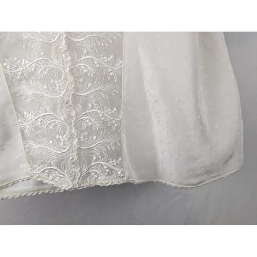 Vintage Lace Fairy Satin Sheer Cami Tank White Size S Coquette Festival Romantic - Picture 6 of 9