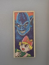 Vintage Japanese Menko Card Blue Monster & Girl Anime 6821074