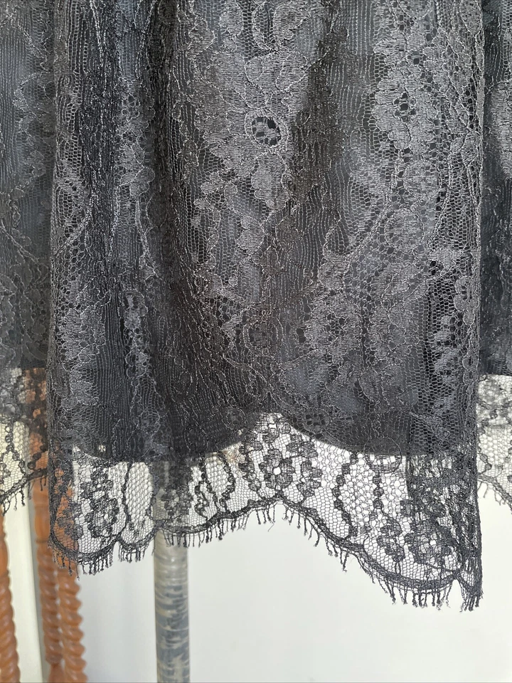 复古 Y2K Nanette Lepore 蕾丝紧身上衣,尺寸 2,Whimsygoth Dark Fairy Witchy Goth — 第 4/4 张图片