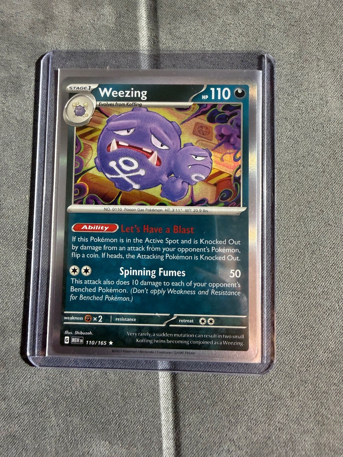 Weezing 110/165 Rare 151 Pokemon Near Mint
