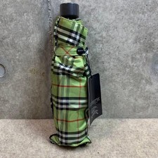 Burberry folding umbrella in green check
