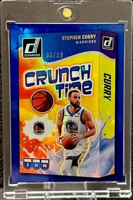 Stephen Curry 2024-25 Panini Donruss Crunch Time Blue Stars #5/99 Warriors