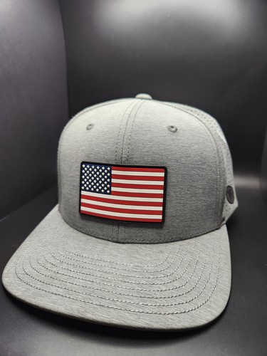 Branded Bills Elite Series Snapback Adjustable American Flag Hat Grey NEW 🇺🇸