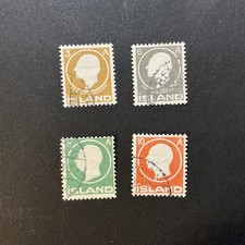 Verschiedene Briefmarken Island, gestempelt