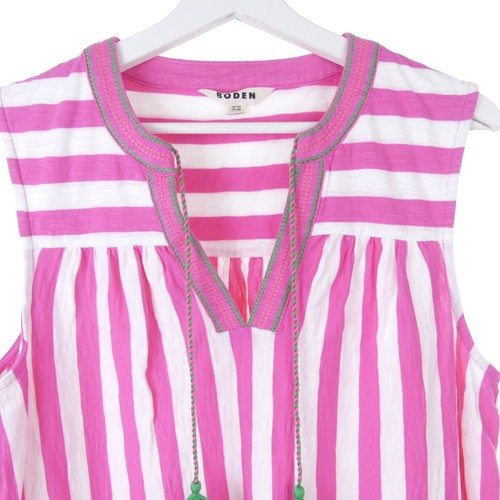 BODEN Kleid Maxikleid Streifen Pink Weiß Gr. 40 R - Picture 2 of 3