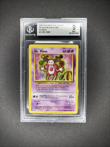 Mr. Mime Pokemon 2023 Blastoise & Suicune EX Deck 013/034 Holo BGS 9 Mint