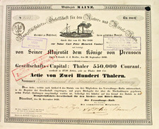 Dampfschifffahrts-Ges. fd Nieder- und Mittel-Rhein Düsseldorf 1839 KD Köln Mainz