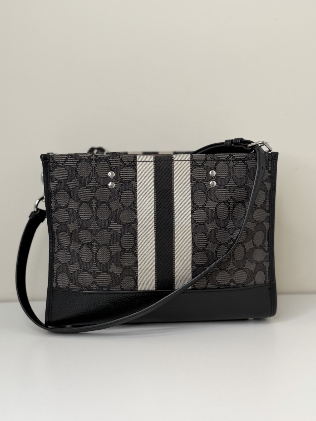 Coach Dempsey Carryall Tote In Signature Jacquard With Stripe And Patch Bag image 9