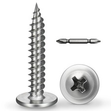  8 x 1 Inch Wood Screws Phillips Modified Truss Head 8 x 1, Silver 1lb Box