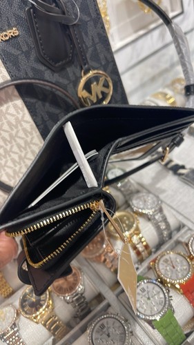 MICHAEL KORS JET SET TRAVEL MEDIUM BIFOLD ZIPPER COIN WALLET MK COLORBLOCK - Bild 8 von 21