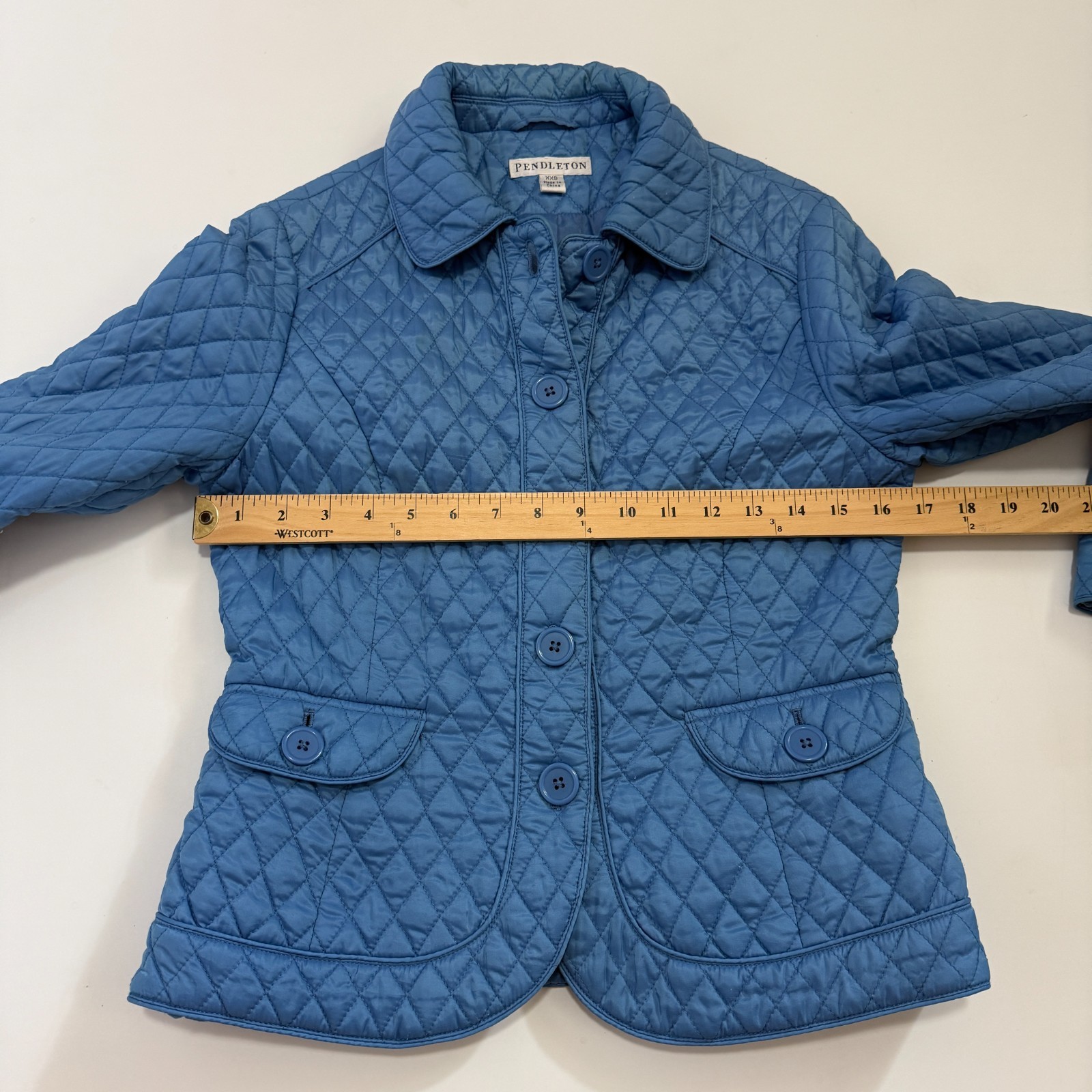 Pendleton Blue Quilted Lightweight Jacket Womens … - image 8