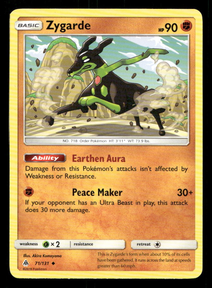 Zygarde 71/131 Forbidden Light LP Pokemon