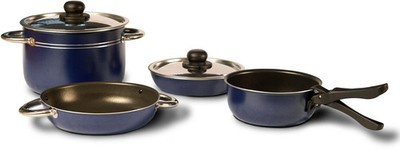 Beaver Brand Blue Sky Kochtopfset 7-teilig Aluminium Camping Wohnwagen 1750821